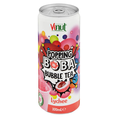 Vinut Lychee Flavour Popping Boba Bubble Tea 320ml