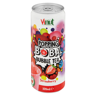 Vinut Strawberry Flavour Popping Boba Bubble Tea 320ml